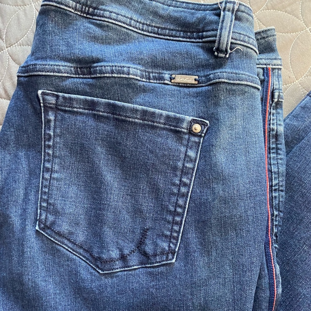 INC (red, white and blue stripe on side) Jeans